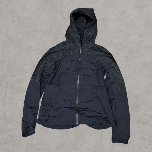 lululemon athletica Jackets & Blazers - Lululemon Puffer Jacket Womens 12 Black W4AOJSC Quilted Full Zip Winter Coat